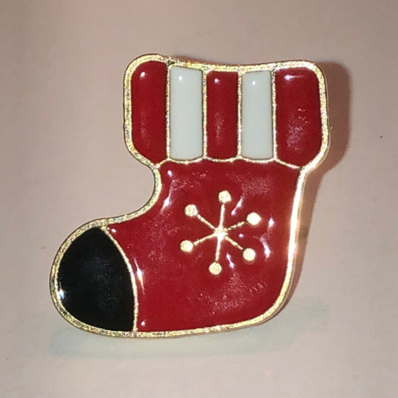 Jewelry - Stocking Christmas Holiday Y2K Retro Boho Scatter Pin